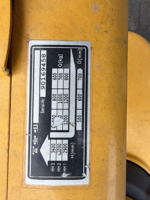 Paleciak elektryczny Jungheinrich Ejc 1200 kg 360 cm wózek sztaplarka