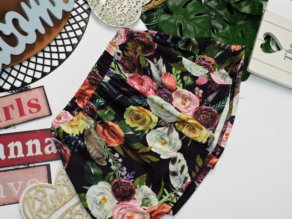 Shein - śliczna spódniczka print kolorowe kwiaty r 110