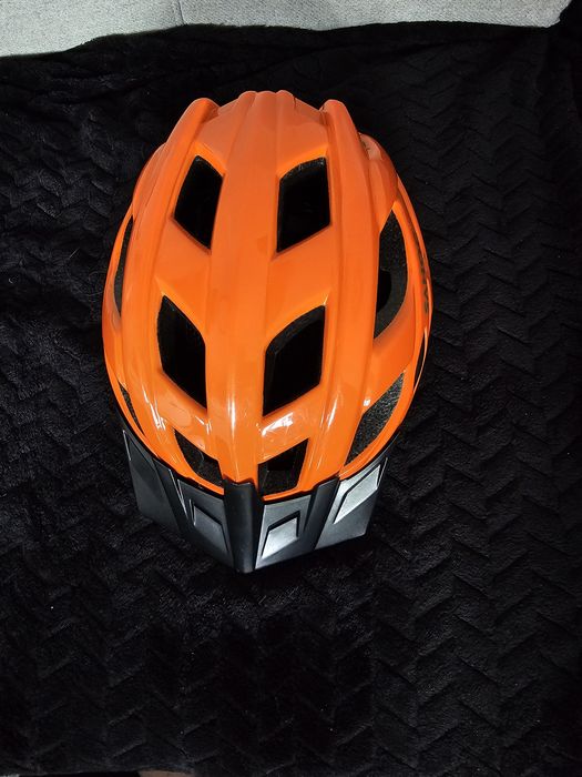 Kask rowerowy Sahoo pomarańczowo-czarny M
