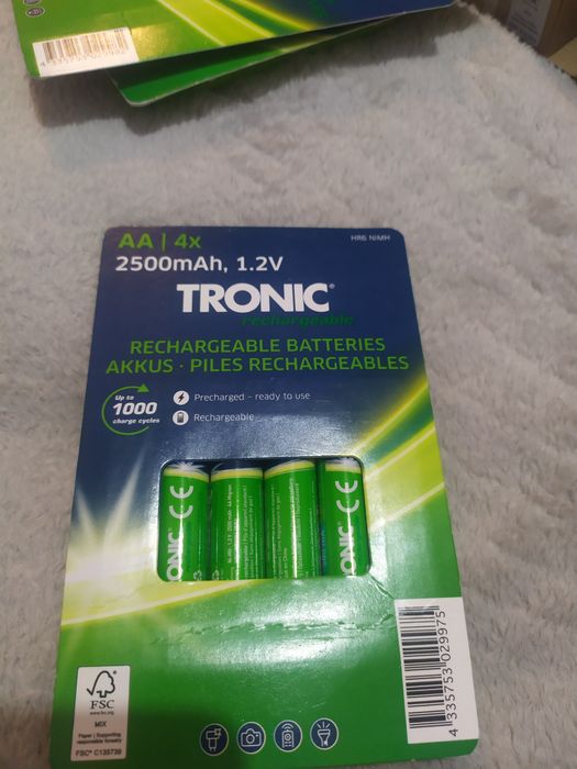 Tronic aa 2500mah акамулятори/батарейки перезарядні