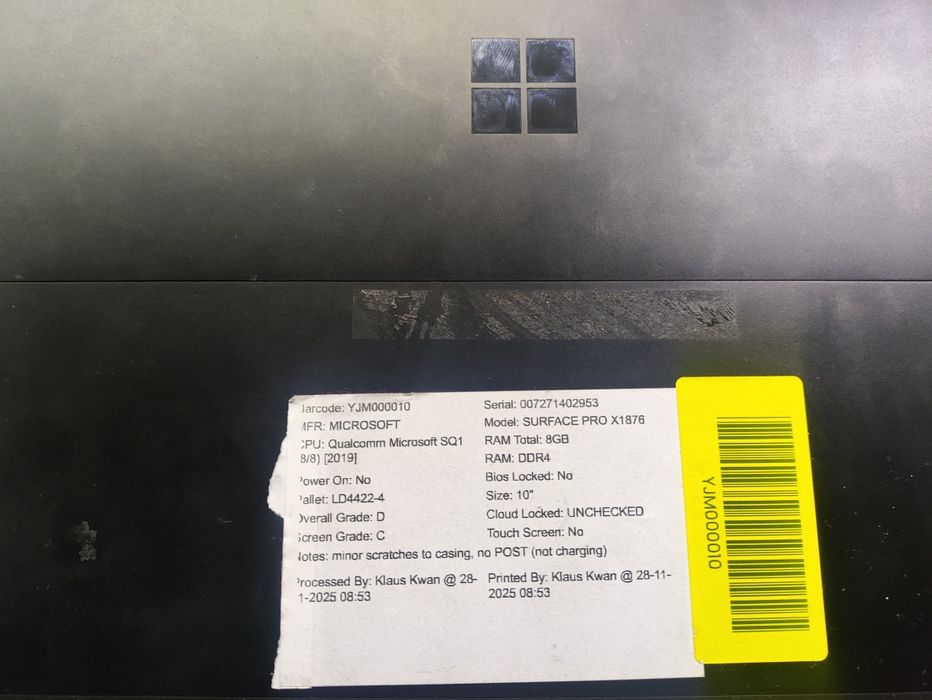 Surface pro x1876 czytaj opis