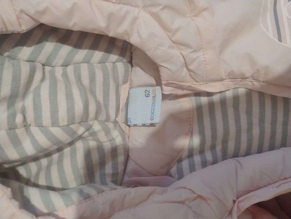 Kombinezon zimowy 62 68 coccodrillo dwie czapki gratis