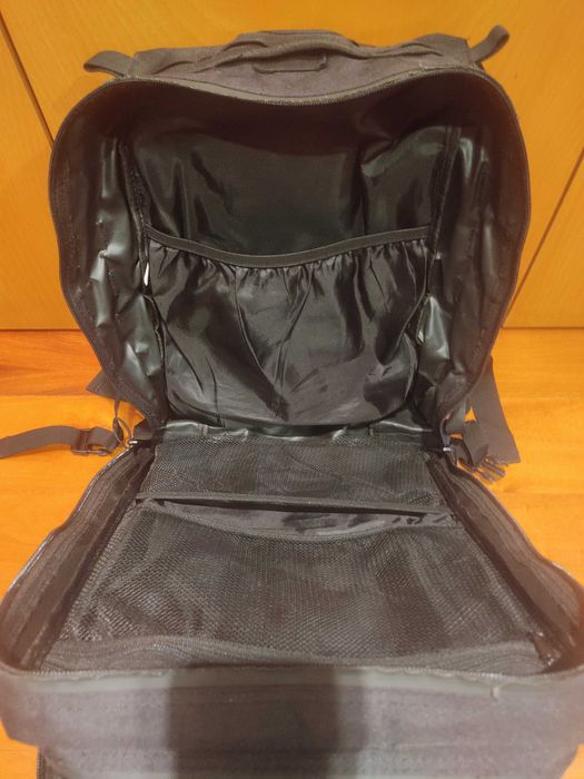Mochila tática Zehnhase preta para caminhadas, campismo, etc.