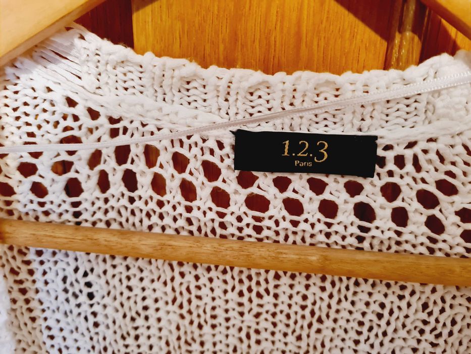 Colete comprido branco