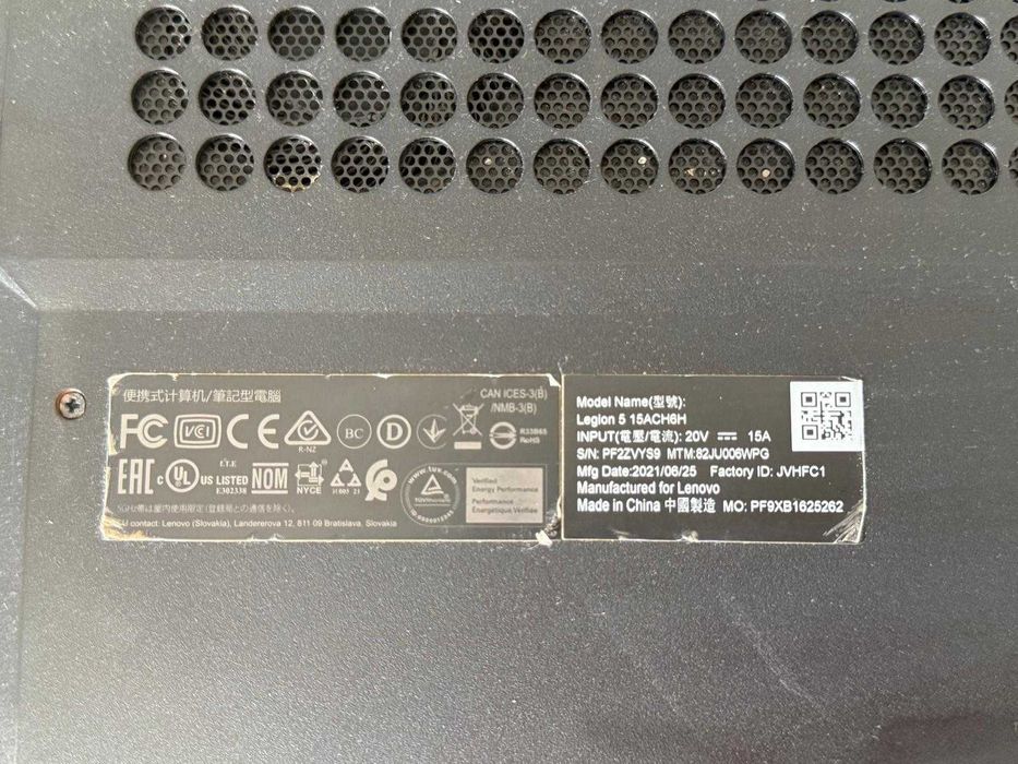 Lenovo Legion 5 Gaming RTX 3060 Ryzen 5 SSD 512GB