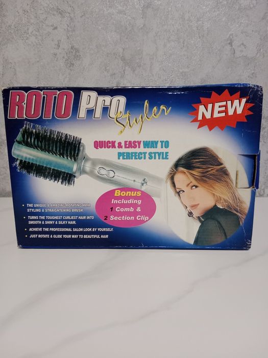 Стайлер, вращающаяся щётка для укладки и выпрямления волос