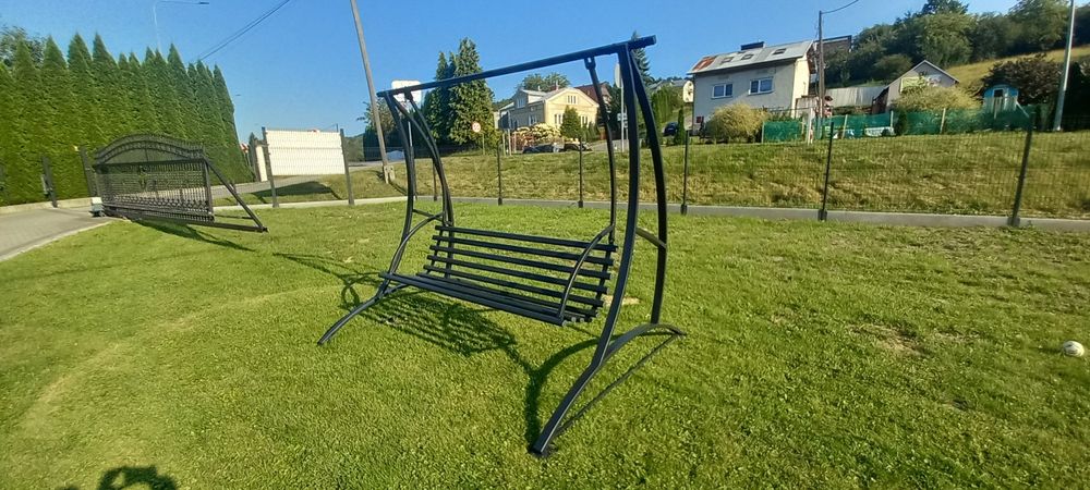 OKAZJA!!! Huśtawka ogrodowa metalowa ocynkowana solidna