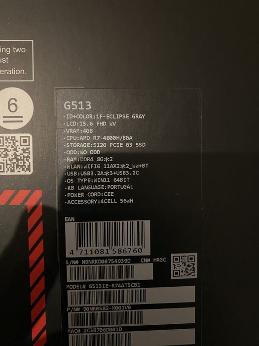 Asus rog 15 como novo