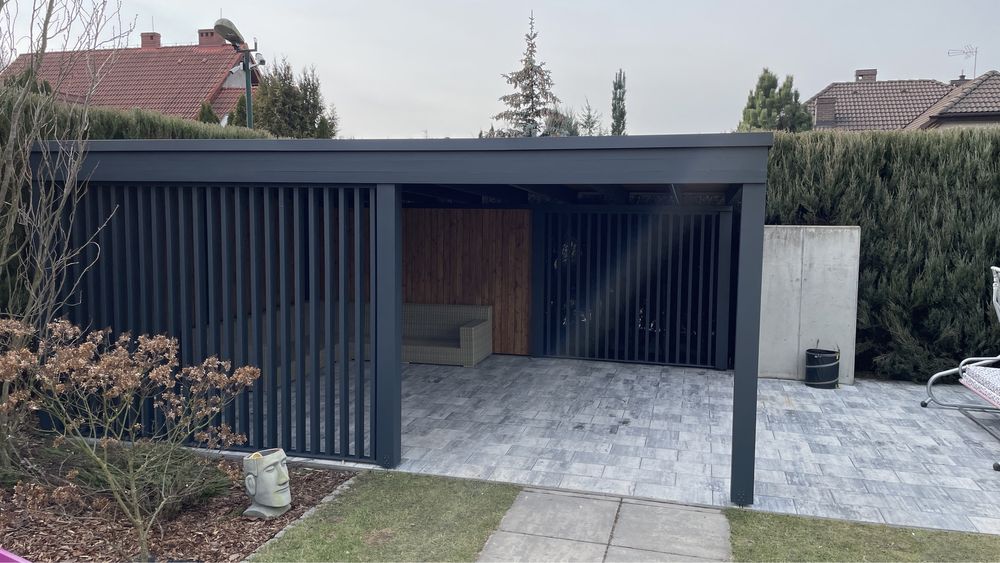 Altana ogrodowa nowoczesna solidna zadaszenie