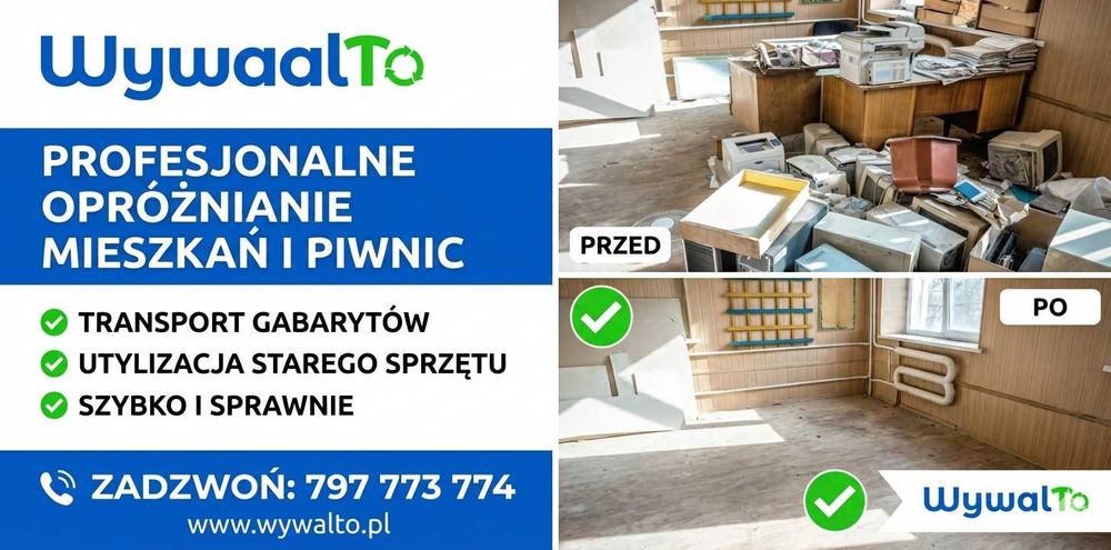 Opróżnianie Mieszkań Domów Chełmża Wywóz Mebli Sprzątanie Piwnic