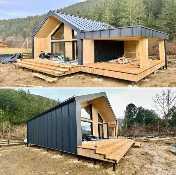 Будівництво каркасних будинків - Модерн/Скандинави/A-Frame/BurnHouse