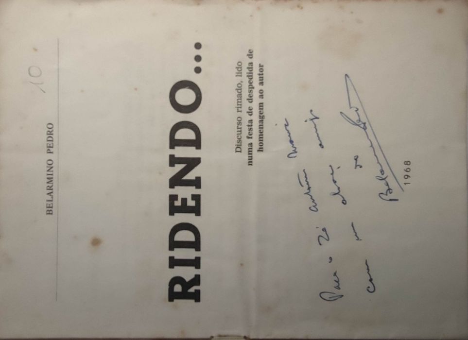 Livro - P-FF - Ridendo... - Belarmino Pedro - Figueira da Foz