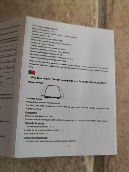 Bluetooth Wireless Speaker - Alti-Falante Sem Fios 2 em 1 Multifuncion