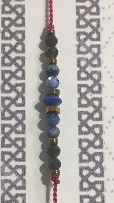 Bastet bransoletka Strzelec znak zodiaku sodalit jedwab