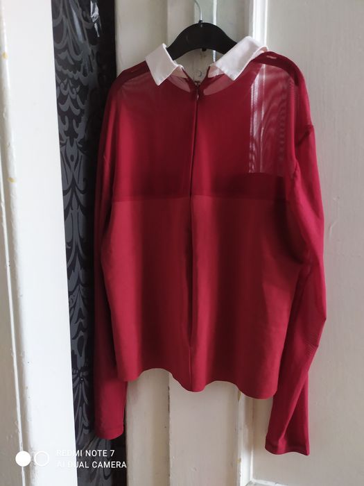 Bluzka damska siatkowa z surowym dołem