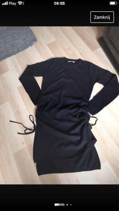 Sweter czarny danski  długa wersja  M&V t. S/M nowy