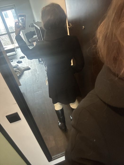 Czarny plaszcz max mara 36 38