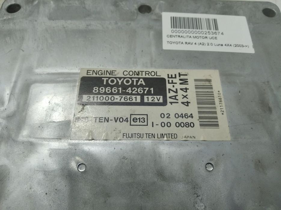 CENTRALINA MOTOR UCE TOYOTA RAV 4 II 2002