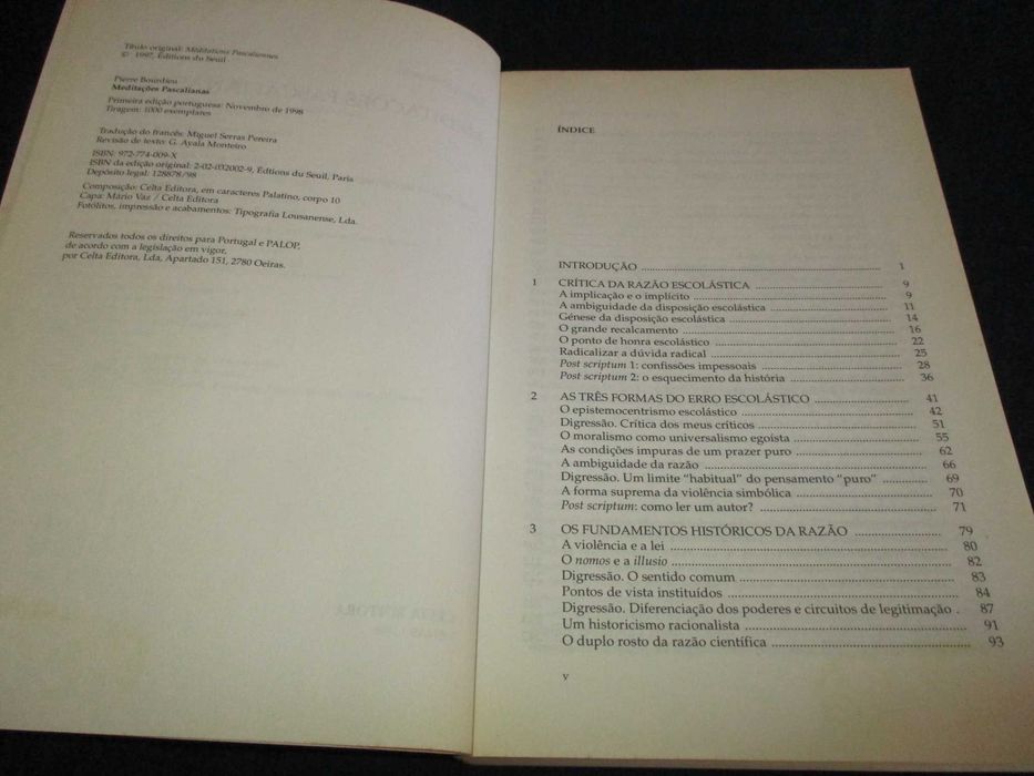 Livro Meditações Pascalianas Pierre Bourdieu