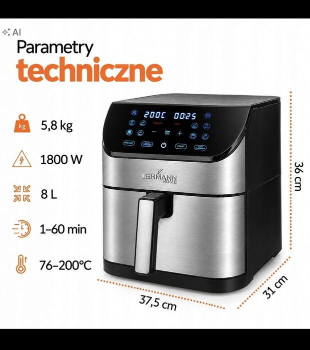 Airfryer Lehmann 8L