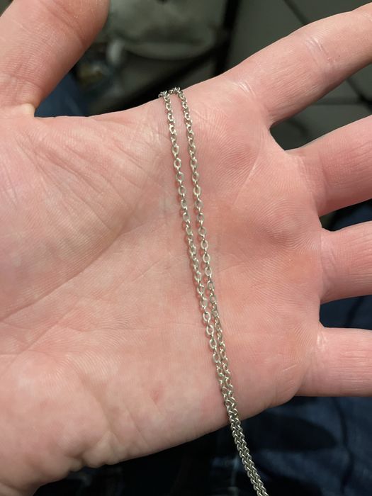 Drobny ładny łańcuszek srebrny typu anker srebro pr.925 silver