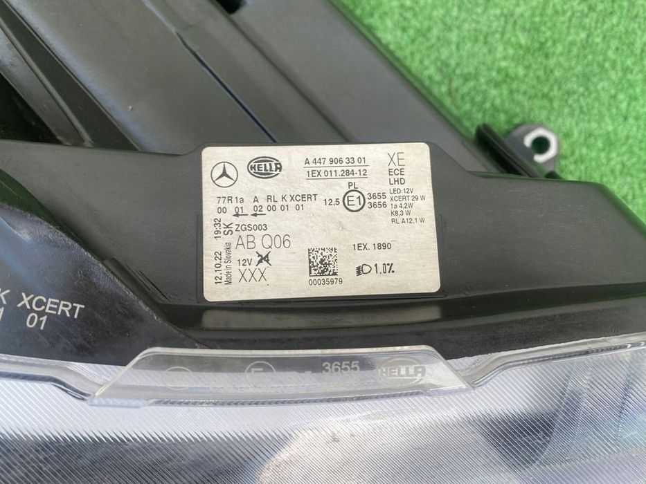 lampa przód prawa mercedes v-klasa w447 a4479063301 full lift czarna