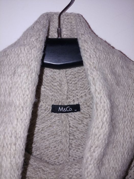 Tunika sweter typu nietoperz brąz (5)y golf