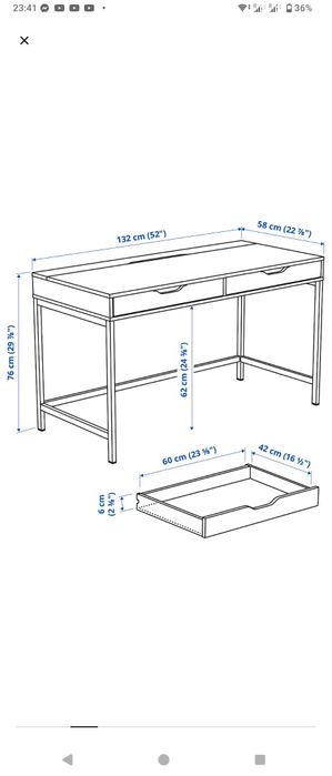 Biurko Ikea Alex szare duże do odnowienia