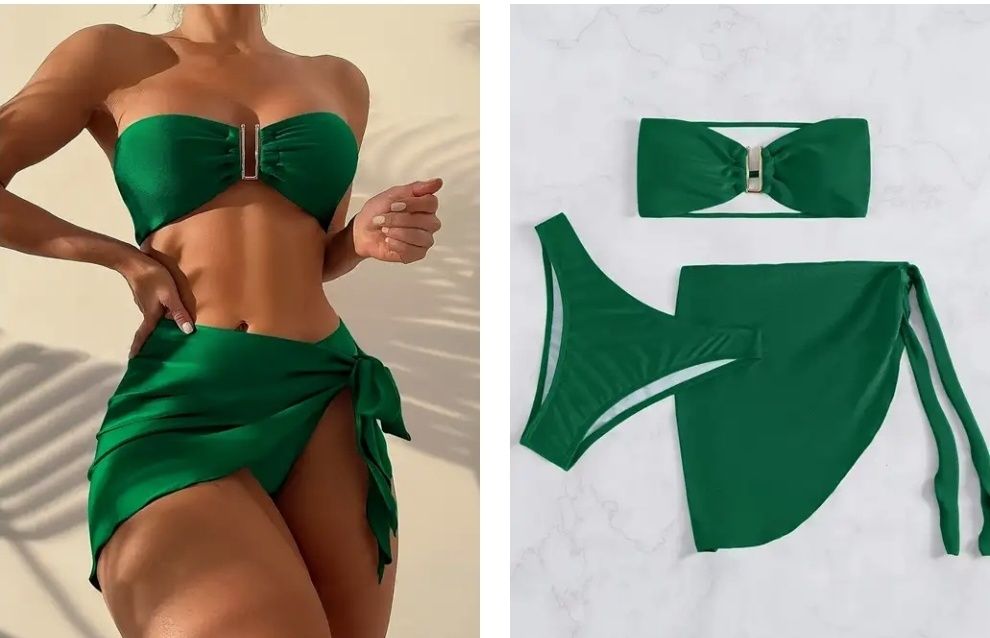 Жіночий роздільний купальник, три одиниці комплект