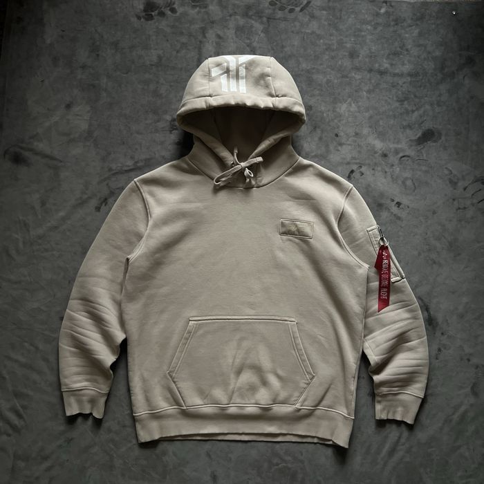 Худи Alpha Indusries Big Logo с лентой L