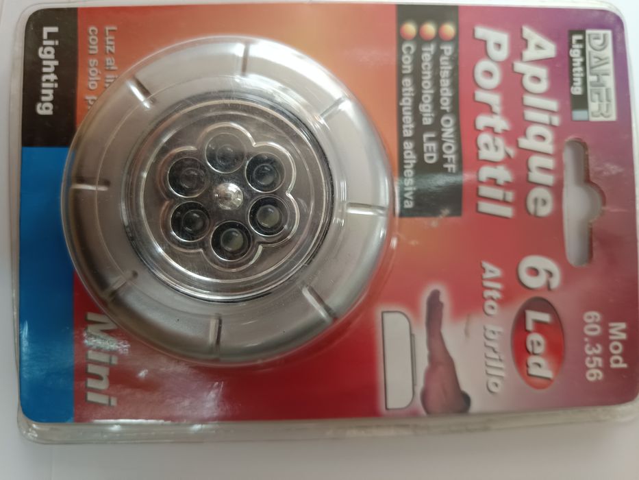 Aplique portátil 6led