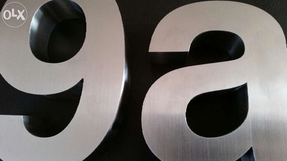 Números residenciais de Inox - Nr. 9 em 3D para Portas ou Entradas