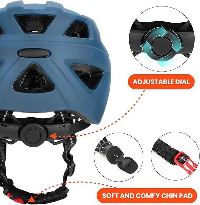 Favoto Dziecięcy kask rowerowy regulowany dla chłopców i dziewczynek S