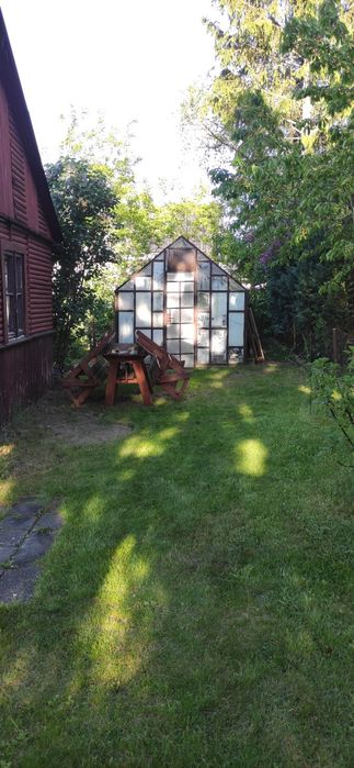 Duża działka, Domek z piwnicą ,szklarnią,kominkiem- ROD Jaroszówka – pohled 2