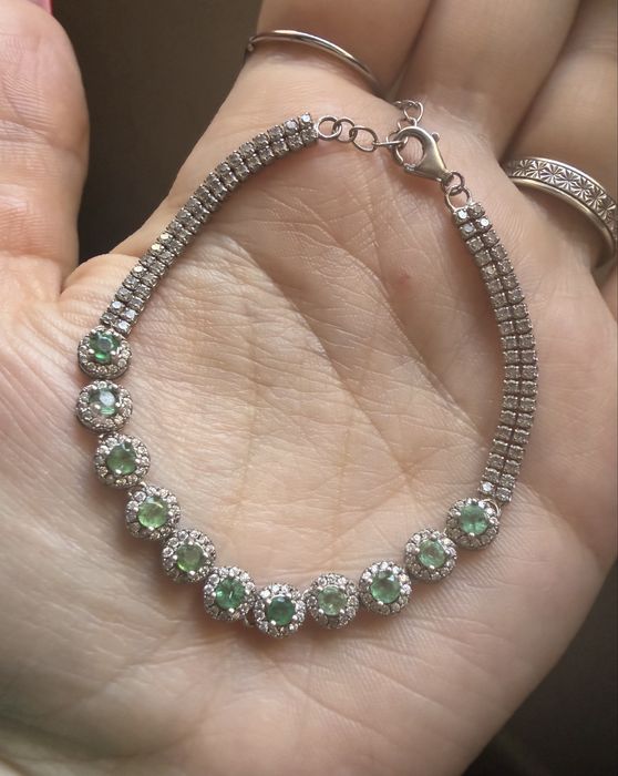 Pulseira com esmeraldas naturais da marca Stone by Stone
