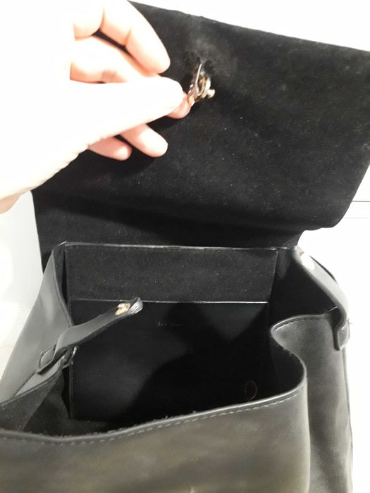 Чорна жіноча сумка, Чорний рюкзак, Портфель, Штучна шкіра рюкзак