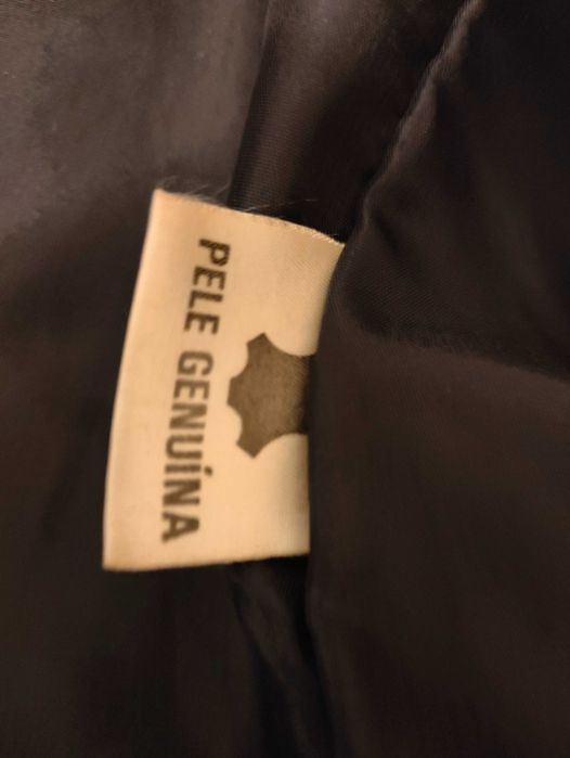 Blazer em pele genuína