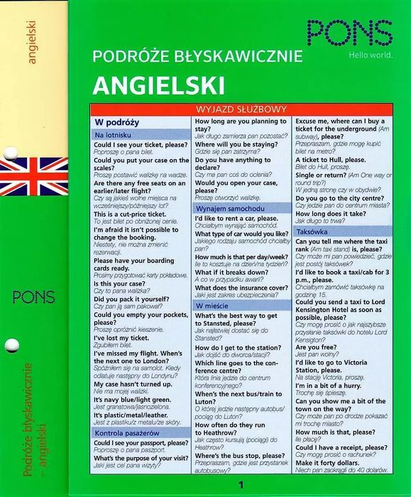 Podróże błyskawicznie. Angielski. Pons