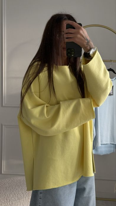 Жіночий лонгслів петля оверсайз. Женский лонг свободного кроя