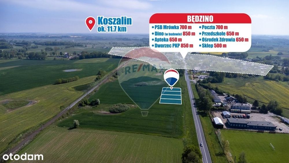 Atrakcyjne działki budowlane 900 m2 – Będzino