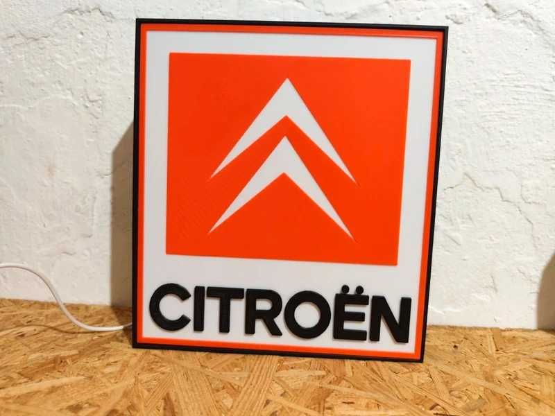 Lightbox luminaria decorativa Citroen 1985
