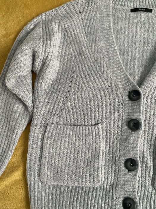 Sweter M szary rozpinany