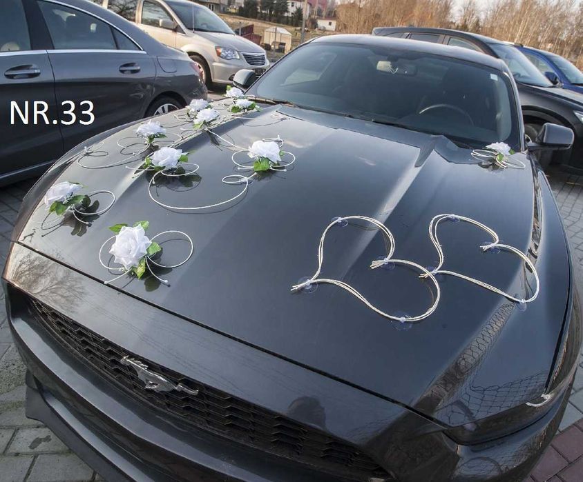 SUPER Ozdoba Dekoracja na auto samochód ślub wesele Nr. 033