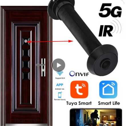 Дверной глазок-электронная wifi камера и карта памяти 64гб