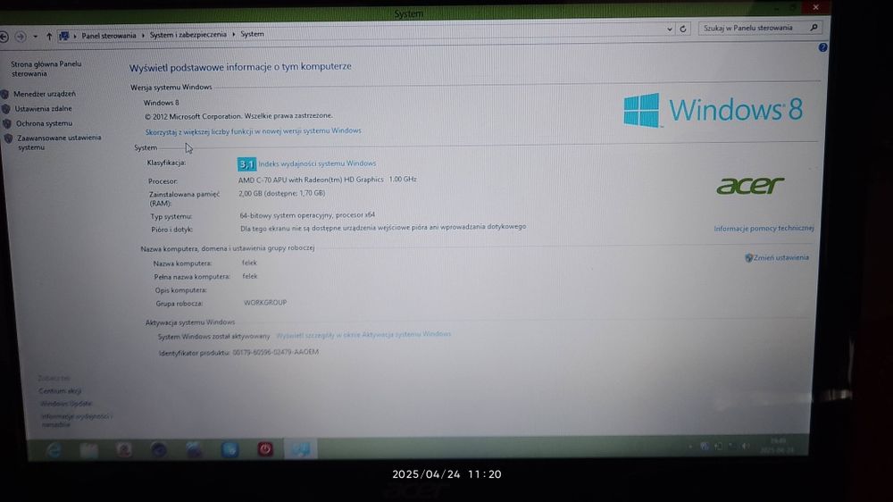 Netbook Acer Aspire v5