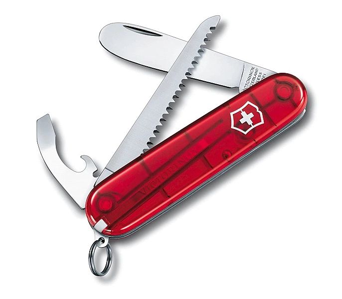 Mój pierwszy VICTORINOX, transparentny czerwony