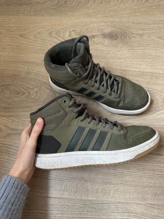 Чоловічі зимові кеди Adidas кольору хакі. 41 розмір