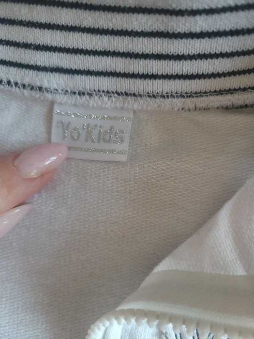 Bluza biała 116 dziewczynka