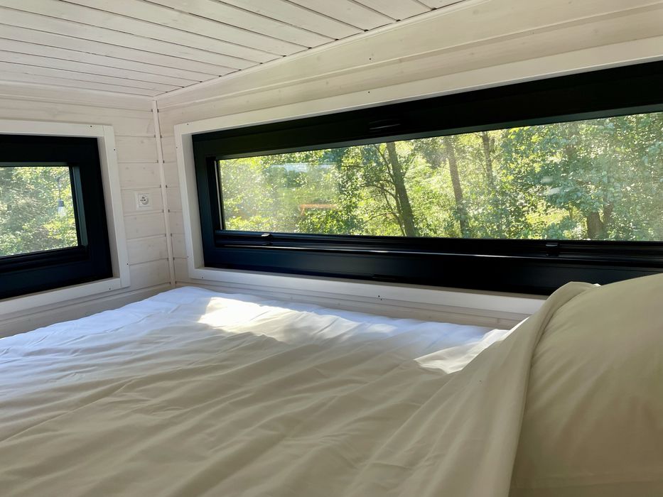 Tiny silent house river wynajem domek jacuzzi las cisza wynajme