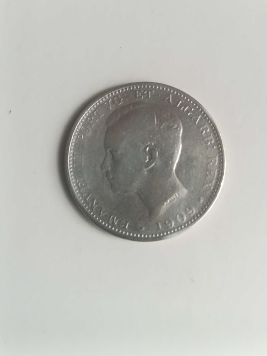 Moeda 200 Réis 1909 – D. Manuel II – Prata .835